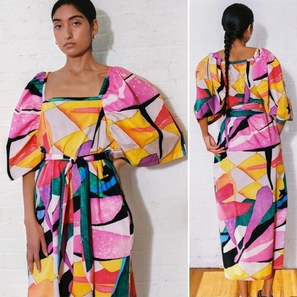 New Mara Hoffman Sara Midi Dress NWT Small - Picture 4 of 11